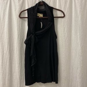 NWT Elizabeth and James Black‎ Racerback Tank Silk Sheer Sash Size M&L Available